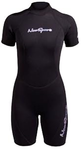 NeoSport Wetsuits Women's Premium Neoprene 3mm Shorty,Black,12