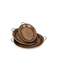 Set of 3 Tauba Copper-Plated Trays, Bronze