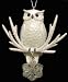 White Snow Owl with Snowflake Christmas Ornament Image