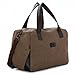 Good&god Vintage Canvas Sports Duffel Bag Travel Tote Luggage Coffee Brown Carry on Bag