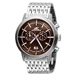 Adee Kaye #AK8027-MB Men's Classic Retro Twin Date Chronograph Watch (Brown Dial)