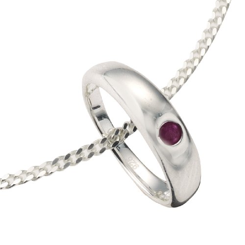 ZEEme For Kids Kinder-Taufring an Kette 36/38cm 925/- Sterling Silber Rubin 500243753 Preisvergleich
