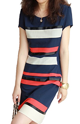 春夏物 ボーダー柄ワンピース シフォンワンピ チュニック レディースファッション 婦人服 丸首 大人カジュアル 清楚系 フェミニン エレガンス フォーマル シンプル お呼ばれ デート お出掛け パーティー 結婚式 ２次会 入園式 卒園式 小さいサイズ 大きいサイズ ゆったり 通勤 通学 オリジナルアクセサリー付属 lpsa100109