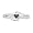 Platinum Plated Sterling Silver Blue And White Round Diamond Heart Ring (0.07 cttw)