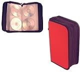 UKayed 120 DVD/CD Padded Storage Wallet In Red