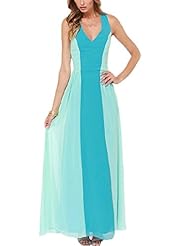 V-neck Summer Winter Chiffon/Cotton/Leather/Polyester/Wool  Dress