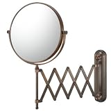 Kimball & Young Extension Arm Wall Makeup Mirror Diablo Bronze Finish