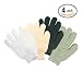 Earth Therapeutics Hydro Exfoliating Gloves, White, 1 pair (Pack of 4)