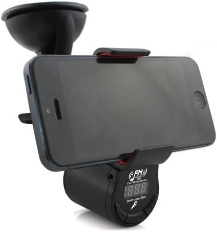 Universal Car Mount Holder With HandsFree FM Transmitter For Cell Phone GPS MP3