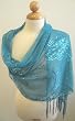Butterfly Embroidery Scarf,Beautiful Royal Blue w/Chiffon Design -Italian Style Gorgeous Silky Hand Made Sequined Throughout w/Embroidered Butterfly .Fashion,Styleable Perfect for Evening Party ,Soft Touch w/Convenient Size at 24" x 62" +7"x2 Good for All Seasons. Satisfaction Guaranteed !