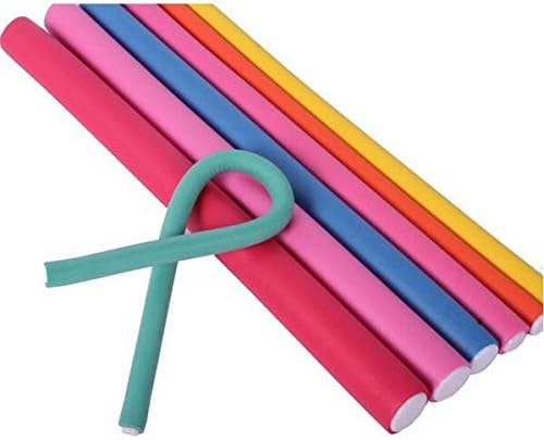 Lolly 30pcs Curler Makers Soft Foam Bendy Twist Curls Flexi Rods DIY Hair Rollers Curling Bigudiler Styling tools(Colors at Random)