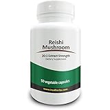 Real Herbs' Reishi Mushroom - Immune System Support, Liver Tonic & Alleviates Common Allergies - 20:1 Extract, Equal to 14,000 Mg of Pure Reishi Mushroom - 700mg X 50 Capsules