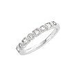 14K White Gold 3/8 ct. Round and Princess Cut Diamond Anniversary Band