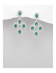 CZ Earrings In 92.5 Sterling Silver