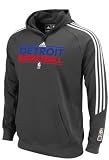 Detroit Pistons adidas On-Court Practice Hooded Sweatshirt