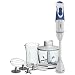 Miallegro 9080 Mitutto 450-Watt Immersion Hand Blender, Stainless Steel with Whisk and Chopper Attachment 5-Speed Turbo