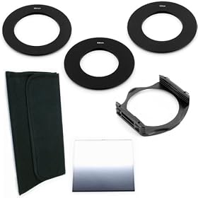 49mm 52mm 58mm Adapter Rings +Graduated ND2 Filter+Holder+6 Pocket Pouch for Cokin P