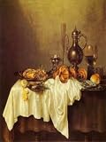12X16 inch Willem Heda Still Life Canvas Art Repro Crab Breakfast
