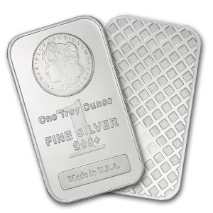 Morgan Design - 1 oz .999+ Fine Silver Bar Morgan Design - 1 oz .999+ Fine Silver Bar