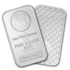 Morgan Design 1 oz (.999) Fine Silver Bars