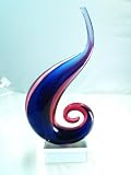 Murano Glass Vase Mouth Blown Art Tear Drop Ruby Sommerso Vase X225