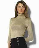 Lauren by Ralph Lauren Petite Metallic Turtleneck