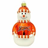 NFL Cincinnati Bengals Blown Glass Snowman Ornament