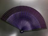 浴衣&着物に　粋な男物男性扇子紫×黒