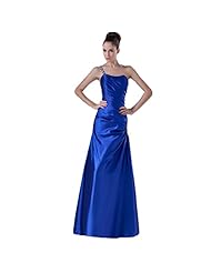 Sexy Satin One Shoulder Fall  Bridesmaid Dress  With Rhinestones