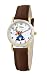 Disney Women's D075S007 Goofy Brown Leather Strap Watch