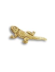 14k Gold Bearded Dragon Pin by The Magic Zoo