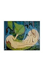 Especial Arte Lienzo Trois nus - Kirchner Ernst L Multicolor