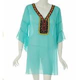 Cover Me Beaded Neck Cover Up