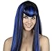Women's Sexy Costume Play Vampire Synthetic Hair Wig (Model: Jf010642) (Blue/black)