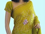 BOLLYWOOD WEDDING PARTY DESIGNER GREEN SARI SAREE