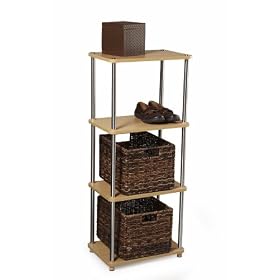 Convenience Concepts 151054 4-Tier Bookshelf, Natural