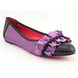 Miss Caligarius Adone Satin Flats Ballet Shoes Purple Womens