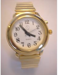 Ladies Deluxe Talking Wrist Watch Gold Tone for Low Vision or Blind