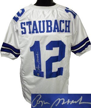 Roger Staubach Signed Dallas Cowboys White Prostyle Jersey- PSA Hologram