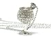 Cheers! 3d Crystal Wine Glass Charm Necklace with Ice Crystals