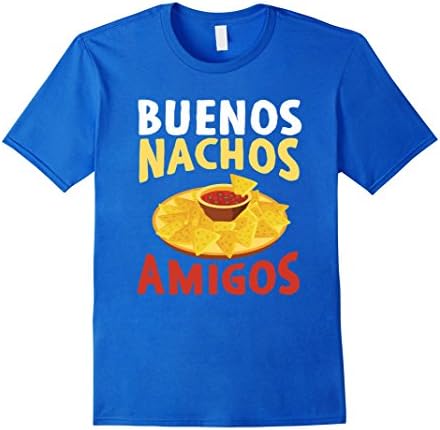 Men's Buenos Nachos Amigos Cheesy Platter Lunch Taco Tuesday Shirt XL Royal Blue