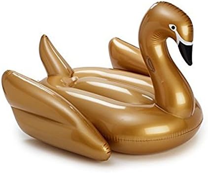 IceStorm Giant Gold Swan Inflatable Pool Float Outdoor Swimming Ride-on Toys