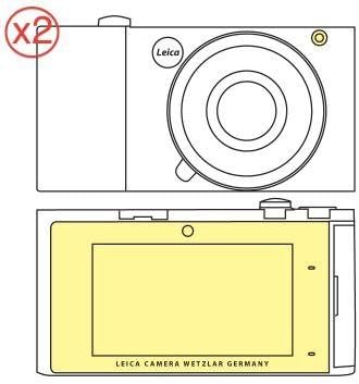 Martin Fields Overlay Plus Screen Protector (Leica T) Twin Pack