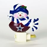 Pack of 2 NFL Dallas Cowboys Snowman Christmas Night Lights 5"