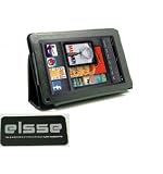 Elsse (TM) Premium Folio Case for Kindle Fire Cover - Black (Extreme Value Buy)