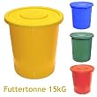Futtertonne 15kg - Farbe: Gelb