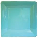 Caspari 13-Inch Square Lacquer Tray, Robin's Egg Blue