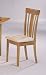 Set of 2 Contemporary Natural Finish Dining Chairs
