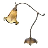 Quoizel Salamander Glass Studio Fine Feather 1 Light Task Lamp