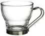 Bormioli Rocco Verdi  Espresso Cup With Stainless Steel Handle, Set of 4, Gift Boxed